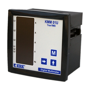 Мультиметр цифровой щитовой KMM-01U (0-9999 А, 0-500 В (1ф, 3ф); 30-70 Гц)
