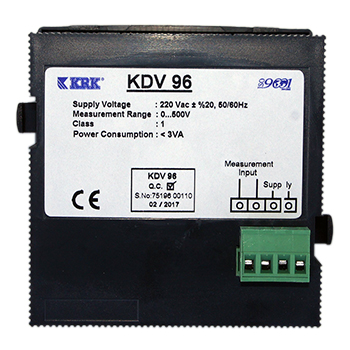 Вольтметр цифровой KDV 96, 0-500V перем. тока
