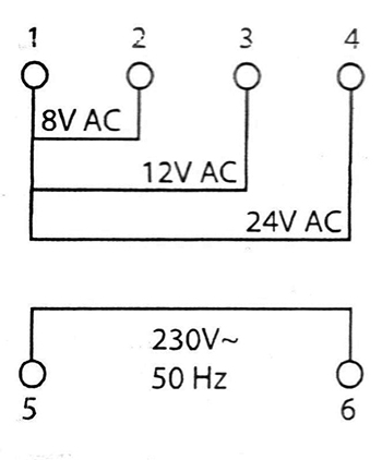 Схема подключения Звонковый трансформатор BT8-8