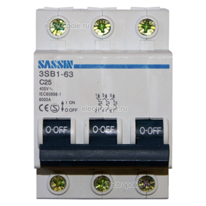 Автоматический выключатель SASSIN C45N