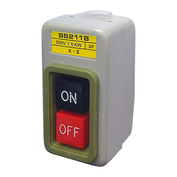Пост кнопочный BS211B (6А, 500В, 1,5 кВт, 3пол)